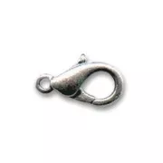 Cierre mosquetón 13 mm plateado envejecido