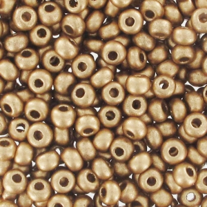 Cuentas de Rocalla Preciosa 11/0 de 2 mm - Dorado satinado x 250 g