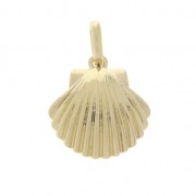 Dije / Colgante forma concho 14 mm Chapado de Oro 3 micras x1