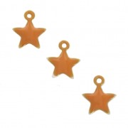 Dije estrella de metal y resina epoxi 7 mm Mostaza x 6|raw }}