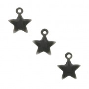 Dije estrella de metal y resina epoxi 7 mm Gris x 6|raw }}