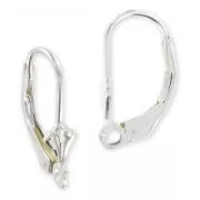 Ganchos cerrados Flor de lis de Plata 925 x2