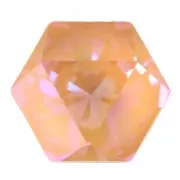 Cabuchón Hexagon PureCrystal 4699 14 x 16 mm Crystal Peach Delite x1
