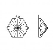 Engaste colgante para PureCrystal Kaleidoscope Hexagon 4699 14 x 16 mm rodiado x1