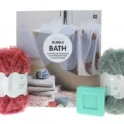 Creative Bubble - Hilo para ganchillo DIY Esponja tawashi Verde Mix x50g