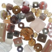 Surtido de cuentas de Boemia moreno caracol x50g|raw }}