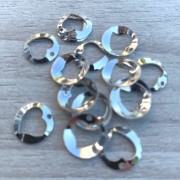 Dije vacío 10 mm Plata corazón x1