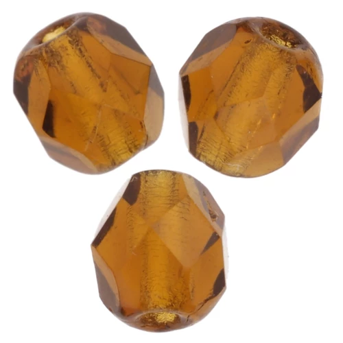 Facetadas 4 mm Dark Topaz x50