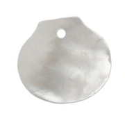 Lentejuela en forma de concha de 10 x 11 mm - Nácar x1