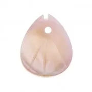 Dije Hoja de Nácar 12x10 mm Rosa x1