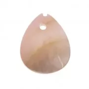 Dije Hoja de Nácar 12x10 mm Rosa x1