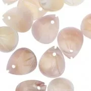 Dije Hoja de Nácar 12x10 mm Rosa x1