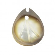 Dije Hoja de Nácar 12x10 mm Gris Irisado x1|raw }}