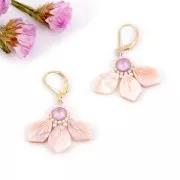Pétalo de nácar de 14 x 10 mm - Rosa x1