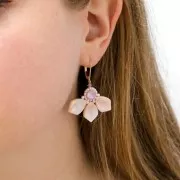 Pétalo de nácar de 14 x 10 mm - Rosa x1