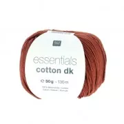 Lana Essentials Algodón Dk Rojo Marrón x50g