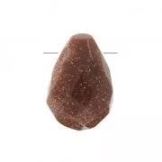 Gota facetada 6x9mm imitación Piedra de sol - Gold Stone x1