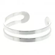 Anillo de falange ajustable de Plata 925 - doble anillas - estilo minimalisto x1