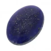 Cabuchón ovalado piedra ranura para macramé 25x18 mm Lapis Lazuli x1