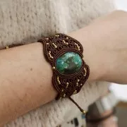 Cabuchón ovalado piedra ranura para macramé 25x18 mm Lapis Lazuli x1