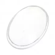 Cabuchón ovalado piedra ranura para macramé 18x13 mm Cristal de roche x1