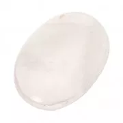 Cabuchón ovalado piedra ranura para macramé 25x18 mm Quartz Rosa x1