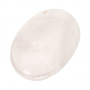 Cabuchón ovalado piedra ranura para macramé 18x13 mm Quartz Rosa x1|raw }}