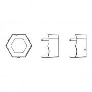 Engaste garras para PureCrystal Kaleidoscope Hexágono 4699 14 x 16 mm rodiado x1