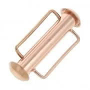 Cierre corredizo para tejido de cuentas 21.5 mm dorado rosa x1