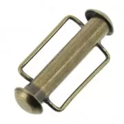 Cierre corredizo para tejido de cuentas 21.5 mm Bronce x1