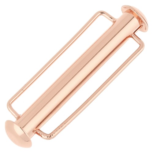 Cierre deslizante para tejer cuentas de 31,5 mm - Dorado rosa x1