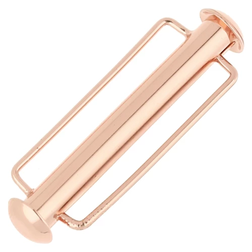 Cierre deslizante para tejer cuentas de 31,5 mm - Dorado rosa x1