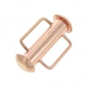 Cierre corredizo para tejido de cuentas 16.5 mm dorado rosa x1