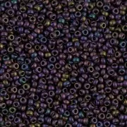 Rocalla Miyuki 11/0 2061 - Metallic Plum Emerald Iris Mat