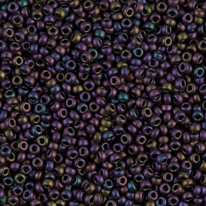 Rocalla Miyuki 11/0 2061 - Metallic Plum Emerald Iris Mat