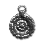 Dije adorno rosa 19 mm níquel negro x1