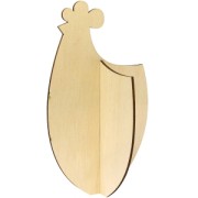 Surtido de 2 gallinas 3D de madera para Pascua a decorar x1