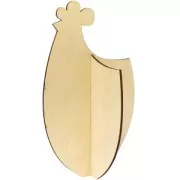 Surtido de 2 gallinas 3D de madera para Pascua a decorar x1
