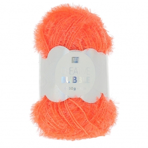 Creative Bubble - Hilo para ganchillo para estropajos Naranja fluo x50g