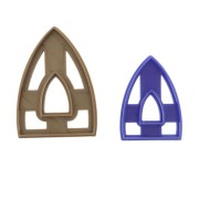 2 moldes calados para moldeado y arcilla polimérica - Escudo|raw }}