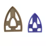 2 moldes calados para moldeado y arcilla polimérica - Escudo