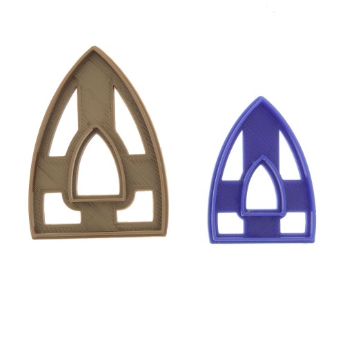 2 moldes calados para moldeado y arcilla polimérica - Escudo