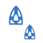 2 moldes calados para moldeado y arcilla polimérica - Escudo