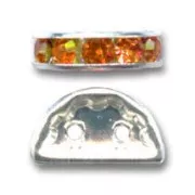 Rondel Media Luna 14x8 mm plateado Topaz x1