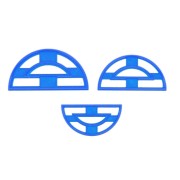 3 moldes calados para moldeado y arcilla polimérica - Medio-círculo