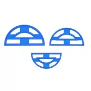 3 moldes calados para moldeado y arcilla polimérica - Medio-círculo