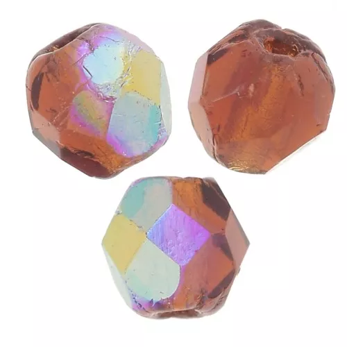 Facetadas 4 mm Dark Topaz AB x50