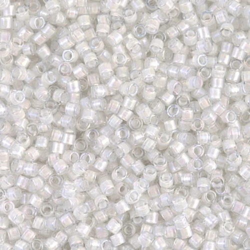 Miyuki Delica 11/0 DB0066 - White Lined Crystal AB