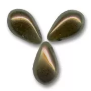 Gotas nacaradas 6x10 mm Dark Khaki x20