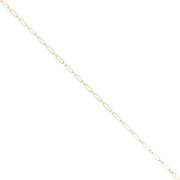 Cadena eslabón forçat rectangular espejo 2.6 mm de Chapado de Oro 3 micras x50 cm